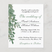 Papier Feuillage de verdure Eucalyptus Faire-part de mari (Devant)