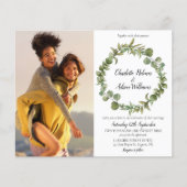 Papier Feuillage de verdure Faire-part de mariage du budg (Devant)