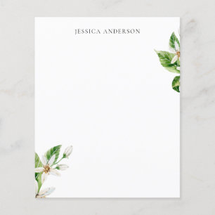 Papier Feuillage tropical méditerranéen Blanc Floral Pers