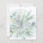 Papier feuillage vert | faire-part de mariage budgétaire (Dos)