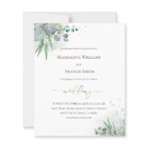 feuillage vert | faire-part de mariage budgétaire
