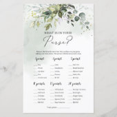 Papier Feuillage vert moderne ce qui est dans votre sac à (Devant)