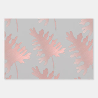 Papier feuille Rosegold Enveloppement Jeu plat de 