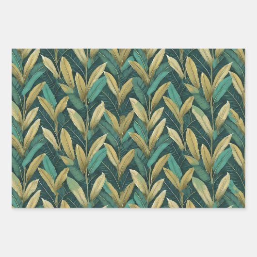 Papier Feuille turquoise Ti (Devant)