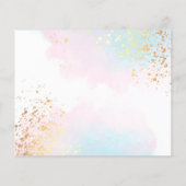 Papier Fiançailles d'aquarelle bleu budget (Dos)