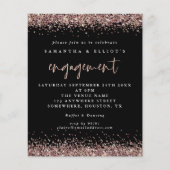 Papier Fiançailles de Parties scintillant d'or du Rose bu (Devant)