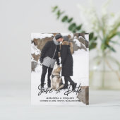 Papier Fiançailles photo à la mode et moderne du budget (Debout devant)