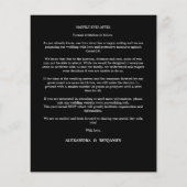 Papier Fiançailles photo à la mode et moderne du budget (Dos)