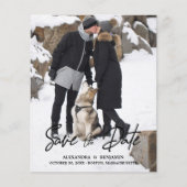 Papier Fiançailles photo à la mode et moderne du budget (Devant)