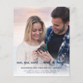 Papier Fiançailles photo Budget Beach Faire-part (Devant)