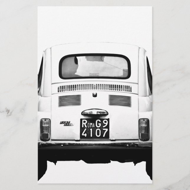Papier Fiat 500 à Rome, Italie. (Devant)
