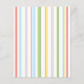 Papier Fiche baby shower "Fleurs & Stripes" (Dos)