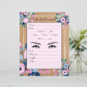 Papier Fiche client Pink Floral Gold Kraft (Debout devant)