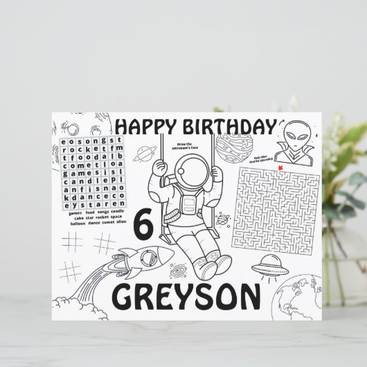 Papier Fiche d'activité sets de table d'anniversaire de l (Debout devant)