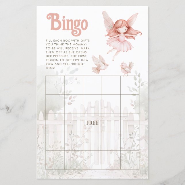 Papier Fiche de Baby shower pour fille de gingembre (Devant)