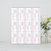 Papier Fiche de billet Baby shower de couches (Debout devant)