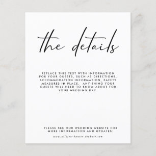 Papier Fiche de boîtier Détails du Mariage budgétaire