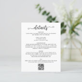 Papier Fiche de boîtier Détails mariage (Debout devant)