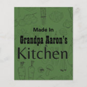 Papier Fiche de Recette Faite Dans la Cuisine de [Votre N (Devant)