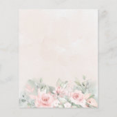 Papier Fiche d'informations sur le Mariage Rose (Dos)