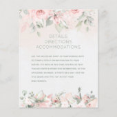 Papier Fiche d'informations sur le Mariage Rose (Devant)