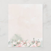 Papier Fiche d'informations sur le Mariage Rose (Dos)