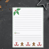 Papier Fiche recette de Noël