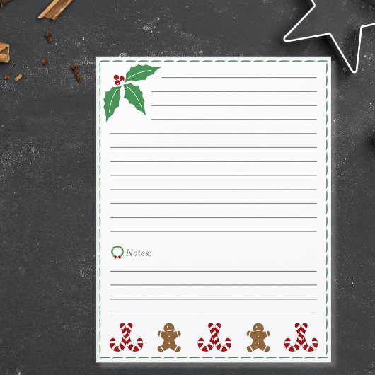 Papier Fiche recette de Noël