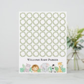 Papier Fiche signalétique Safari Welcome Baby (Debout devant)
