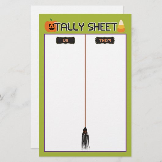 Papier Fiche technique de la fête d'Halloween Bunco (Devant / Derrière)