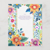 Papier FIESTA Anniversaire Fleurs Folkart 21ème 25ème 30è (Dos)