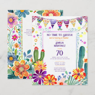 Papier FIESTA Anniversaire Fleurs folkloriques 40e 50e 60