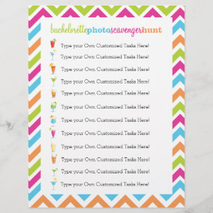 Papier Fiesta Bachelorette Photo Scavenger Chasse Jeu