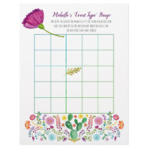 FIESTA BINGO Jeux de Baby shower nuptiale