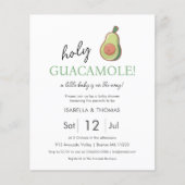 Papier Fiesta | Invitation du Baby shower Saint-Guacamole (Devant)