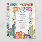 Papier FIESTA MARIAGE - Fleurs Folkart Moderne (Devant / Derrière)