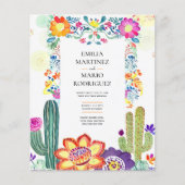 Papier FIESTA MARIAGE - Fleurs Folkart Moderne (Devant)
