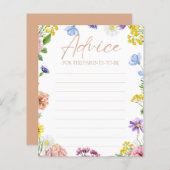 Papier Fille Baby shower sucré comme peut Bee Advice Card (Devant / Derrière)