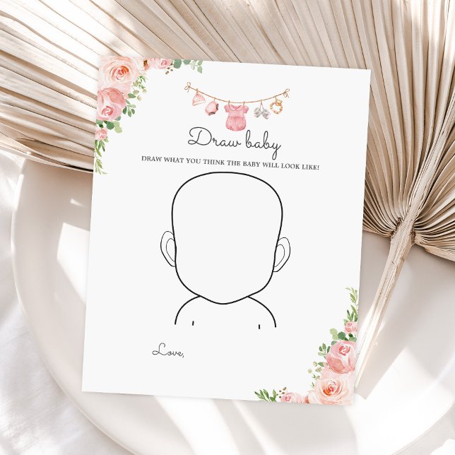 Papier Fille Baby shower Vêtements Dessiner jeu bébé (Créateur téléchargé)