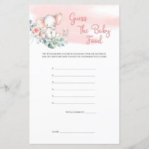 Papier Fille Bébé Eléphant Eucalyptus Devinez La Nourritu