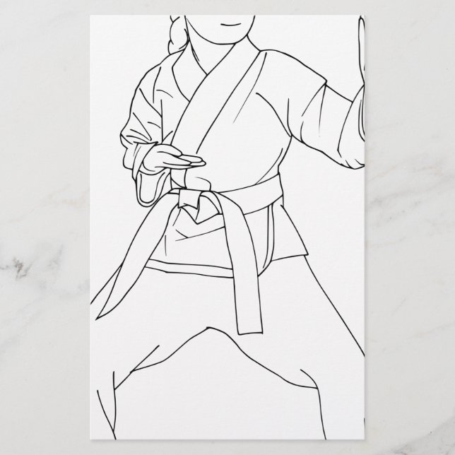 Papier Fille des arts martiaux (Devant)