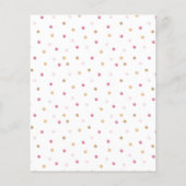 Papier Fille Eléphant Baby shower des souhaits pour la ca (Dos)