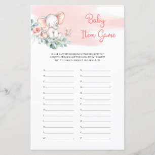 Papier Fille Eléphant Eucalyptus wreath Baby Item Jeu