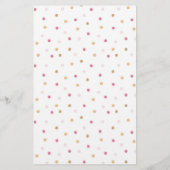 Papier Fille Eléphant & Fleur Nom de bébé Race Jeu (Dos)