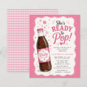 Papier Fille Fête de Bébé avec Bouteille de Soda Prête à (Devant / Derrière)