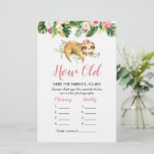 Papier Fille tropicale Baby shower de la fleur comment vi (Debout devant)