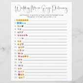 Papier Film Mariage de script moderne Emoji Pictionary Je (Devant)