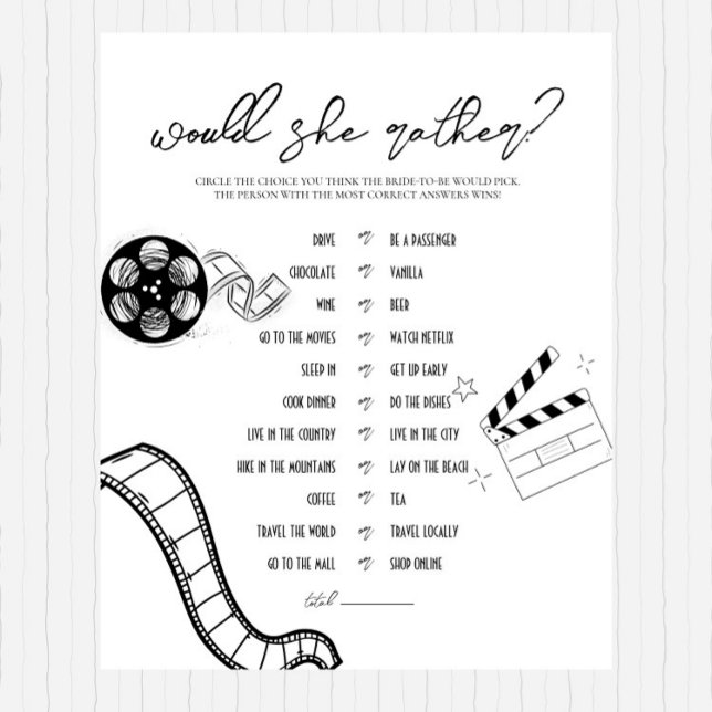 Papier Film Noir - Fête des mariées - Elle Préférerait Jo (Créateur téléchargé)