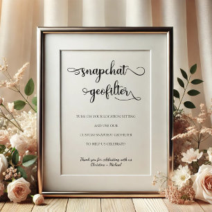 Papier Filtre géographique Snapchat noir blanc Panneau de