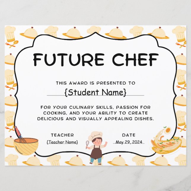 Papier Fin d'année Prix de reconnaissance des étudiants e (Devant)